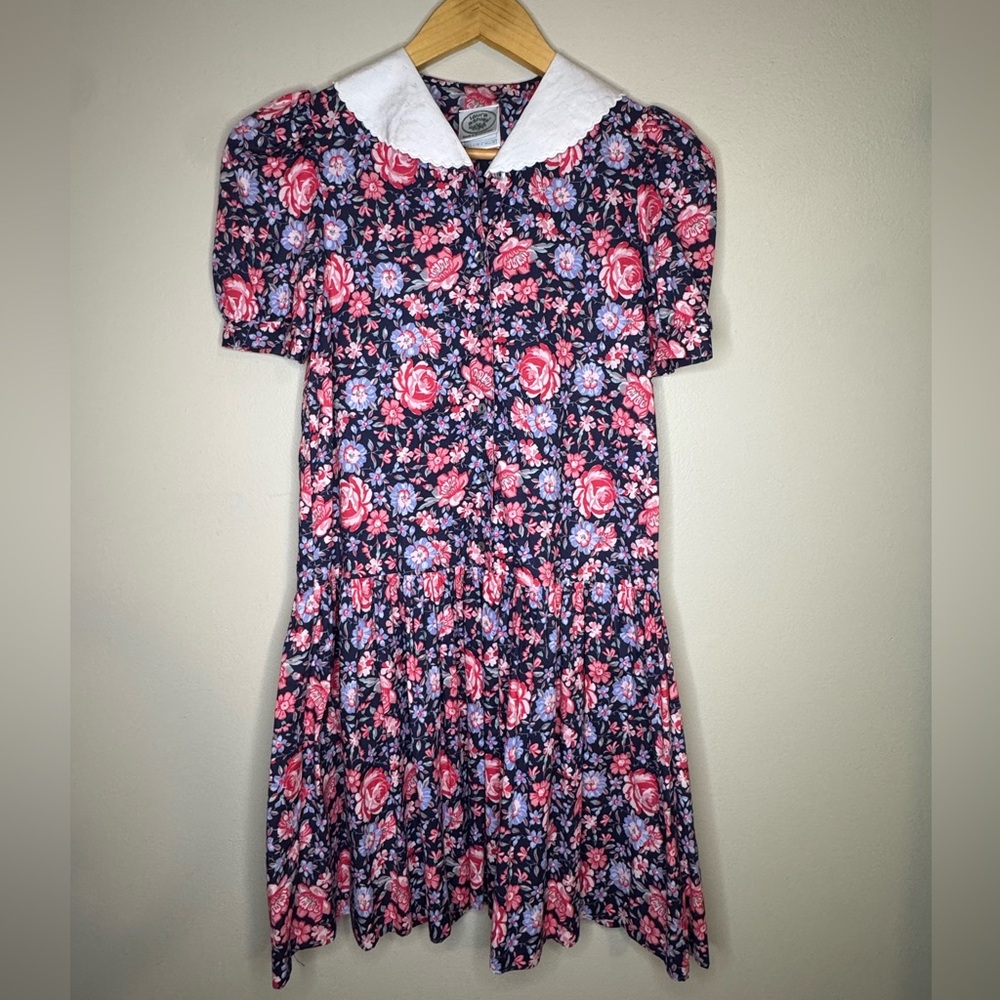 Laura Ashley Floral Peter‎ Pan Collar Dress Girls 9–10Y